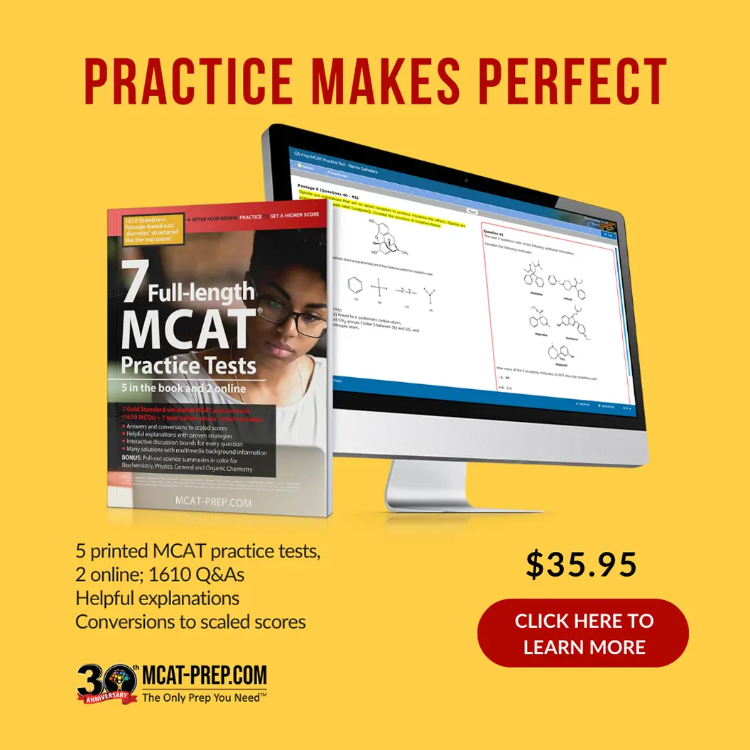 MCAT book with 7 full-length MCAT practice tests by Gold Standard